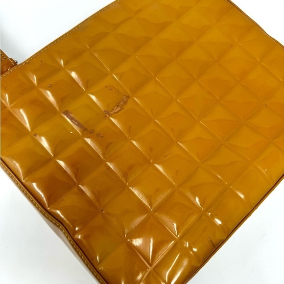 Chanel Chocolate Bar Patent Leather Tote – Brown/Mustard, Card & Dustbag - Picture 4 of 9